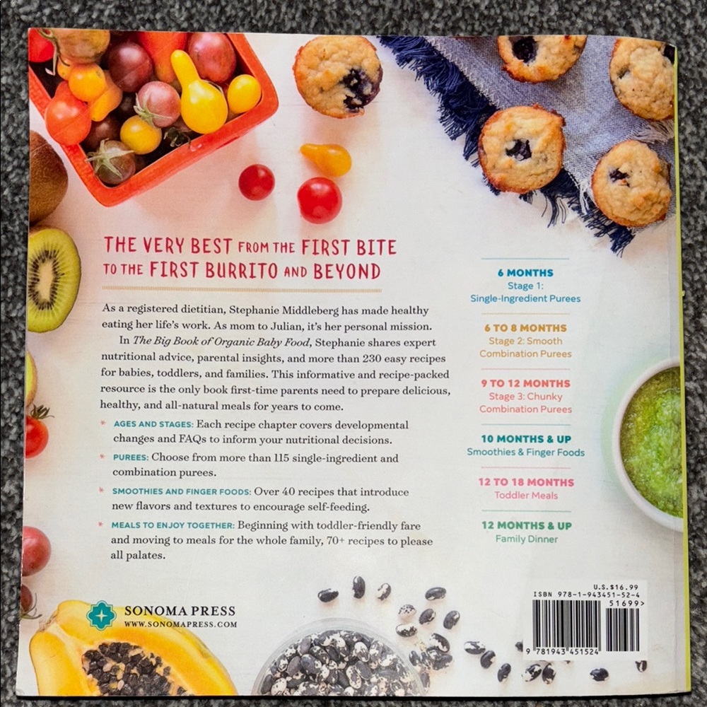 The Big Book of Organic Baby Food.Baby food purées toddler meals for every stage - Picture 3 of 4